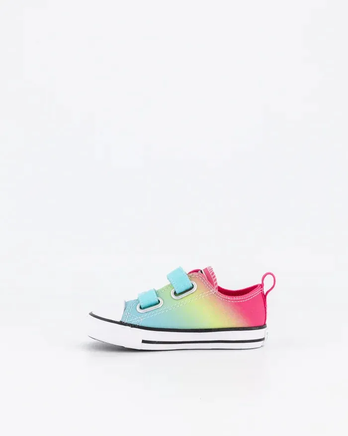 .Converse INFANT CT 2V HYPR BRIGHTS LOW CYN  - Cyan/ChaosFuschia/Slime - (A07423) - CYT - R1L1