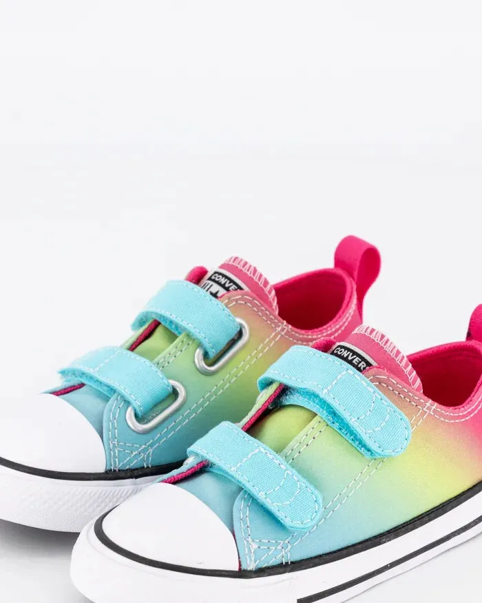.Converse INFANT CT 2V HYPR BRIGHTS LOW CYN  - Cyan/ChaosFuschia/Slime - (A07423) - CYT - R1L1
