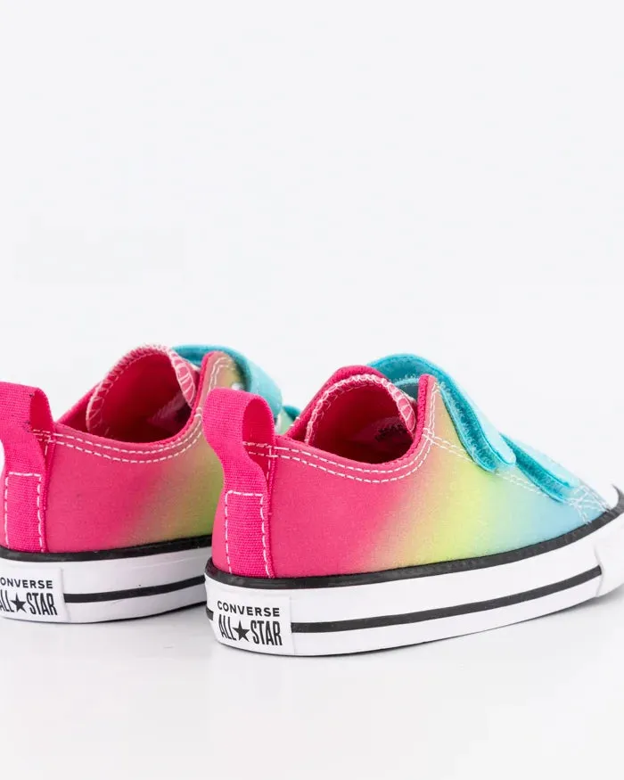 .Converse INFANT CT 2V HYPR BRIGHTS LOW CYN  - Cyan/ChaosFuschia/Slime - (A07423) - CYT - R1L1
